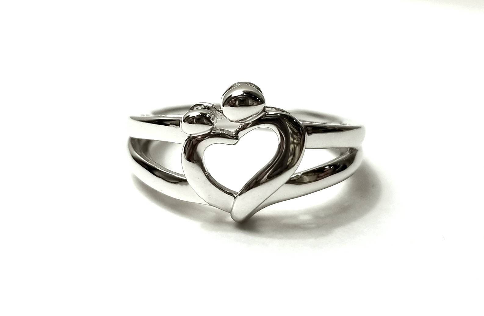 Mother and Child Heart Ring Mother and Child Jewelry Mother