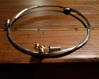 Guitar string bangle bracelet