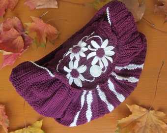 Crocheted bag, Flower bag, Women's Handbag, Cotton Bag, Handmade Handbag, Cotton Handbag, Crochet Bag, Girl's Bag, Gift