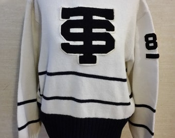 Women's Vintage Multi-Colored Varsity St. Thomas MN College Cheerleader Sweater Sz-M