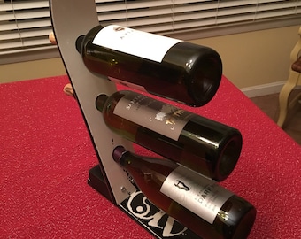 3 Hole Retired Ski Wine Rack