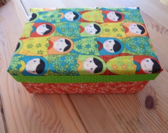 Matryoshka doll covered shoebox