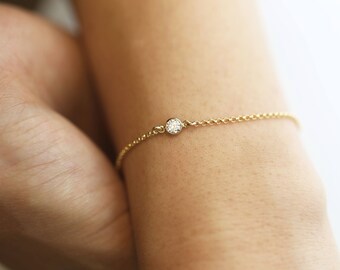 CZ Diamond Bracelet // Layering Bracelet // Dainty Bracelet // Bracelet Gift for Her EB037