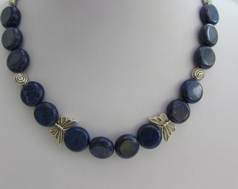 beautiful blue Lapis Lazuli bead necklace