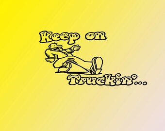 keep on truckin sticker