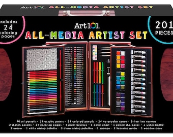 Art 101 Deluxe 201-Pc. Art Set in Wooden Case