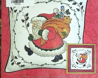 Circle Santa Pillow or Wall Hanging by Beverly Johnson