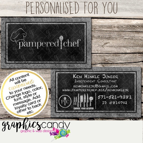 pampered chef business cards