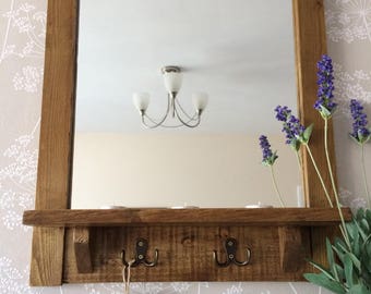 Reclaimed Mirror, Pallet Mirror, Rustic Mirror, Pallet Wood, Bathroom Mirror, Hallway Mirror, Reclaimed Wood, Framed Mirror, Tealight Mirror