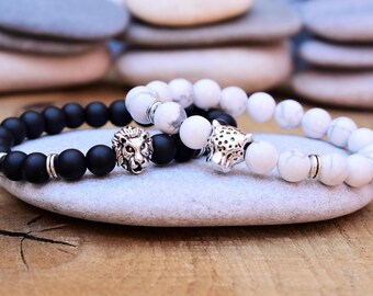 matching couple bracelets boyfriend girlfriend jewelry couples jewelry set lion bracelet leopard pantera couple set matching bracelet couple