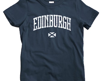Kids Edinburgh T-shirt - Baby, Toddler, and Youth Sizes - Edinburgh Scotland Tee, Scottish - 4 Colors