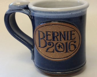 Handmade stoneware Bernie 2016 mug