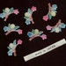 Japan VINTAGE Plastic Flower Bouquet Cabochon Cabs Hand Painted Jewelry Findings lot