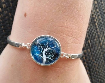 Cabochon wispy tree bracelet
