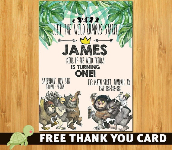 Where The Wild Things Are Birthday Invitations 4