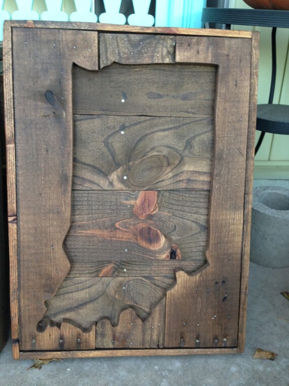 Wooden Indiana recycled pallet sign