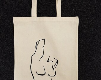 Body Screen Printed Tote Bag - LAST ONE