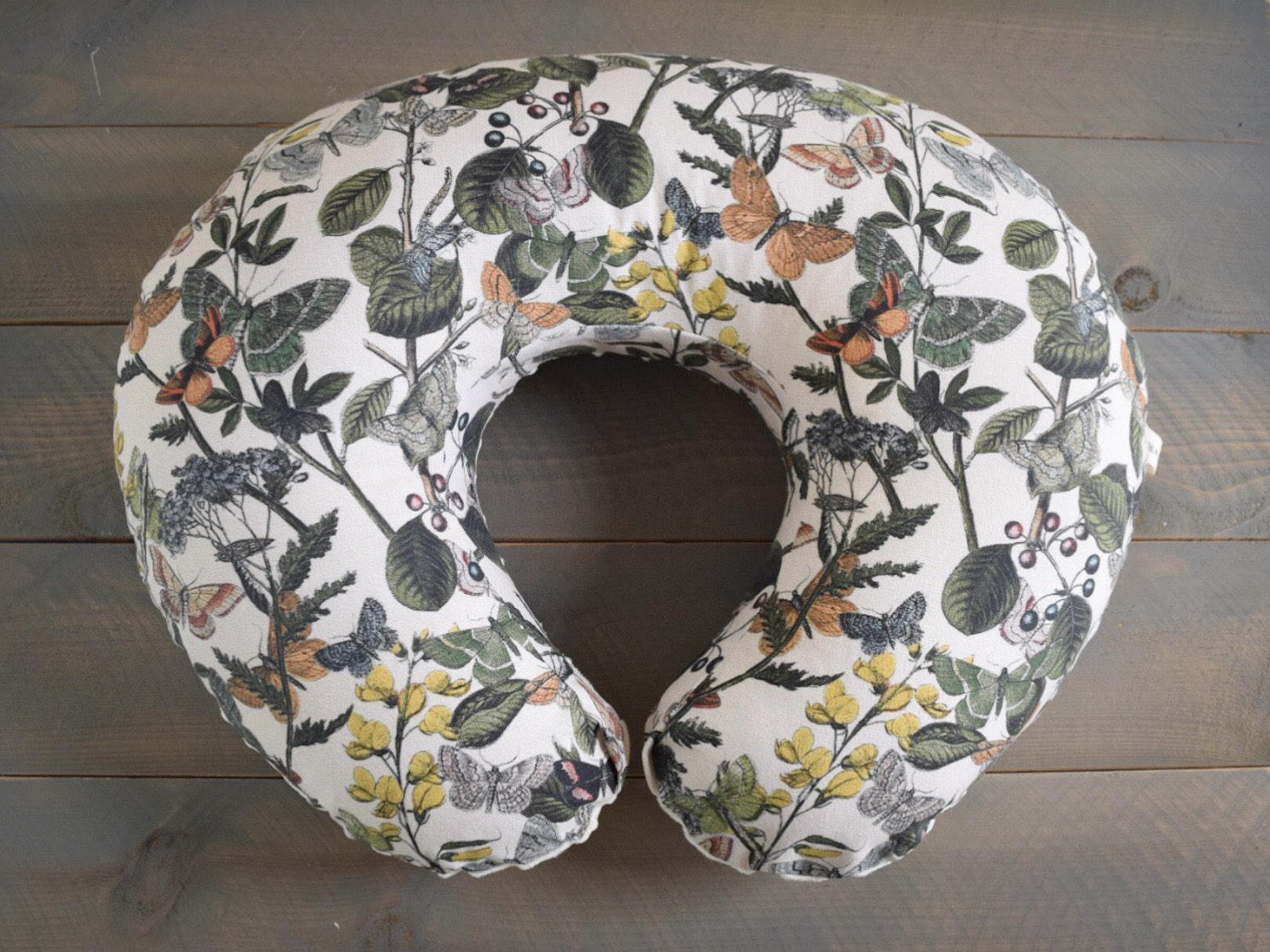 boppy cover replica vintage butterfly nature nursing pillow