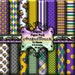 Digital Paper, Mardi Gras Digital Scrapbook Paper Pack, Mardi Gras Damask, 16 Digital Background, 12" X 12" - 300 DPI - INSTANT DOWNLOAD