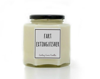 Fart Extinguisher Candle, Funny Gift For Boyfriend, Cheeky Gift, Funny Gift, Quirky Gift, Humorous Gift, Joke gift, Scented Candle, Candles