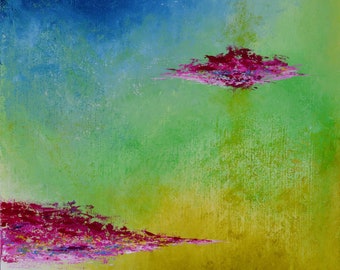 I Was a Stranger #6 - Original Abstract Oil Painting, ready to hang