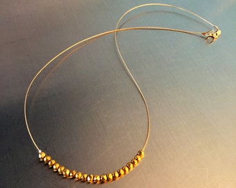 Geometric 18kt Gold Bead Necklace