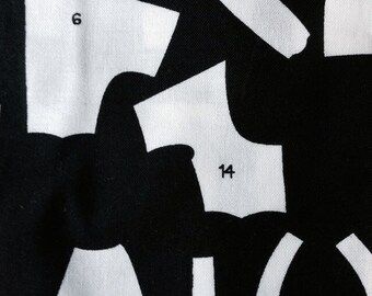 Perfect Pattern Alexander Henry Half Yard Black and White 2007