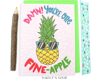 Pineapple card | Etsy