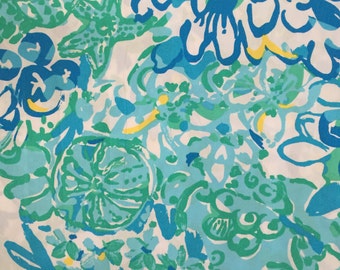 in a pinch poplin cotton fabric square 18"x18" ~ lilly pulitzer