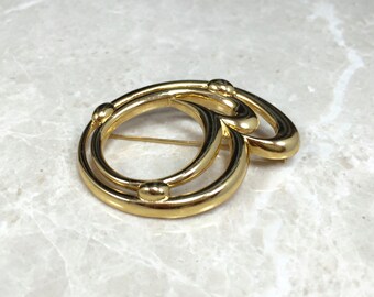 Monet Brooch, Vintage Brooch, Designer Brooch, Vintage Monet, Gold Monet Pin, Vintage Monet Pin, Brooch Christmas, Monet Gift, Designer Pin