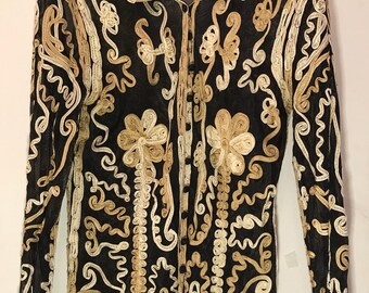 Black and gold blouse