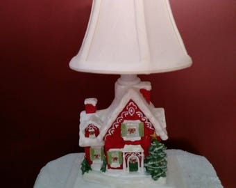 Christmas Cottage Accent Lamp