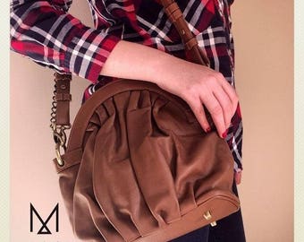 Vintagefolds caramel leather purse