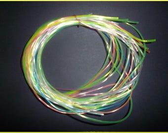 set of 18 strands of pastel scoubidous