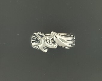 Fox Ring in Sterling Silver