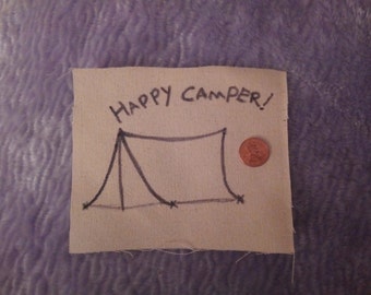 Happy Camper! Scout Tent Nature Folk Punk Patch