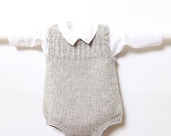 41 / Baby Romper / Knitting Pattern Instructions in English / 4 Sizes : Newborn - 3 months / 3 - 6 months / 6 - 12 months / 12 - 24 months