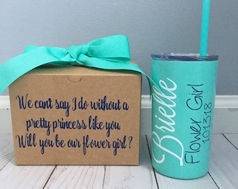 Flower Girl Proposal, Flower Girl, Flower Girl Gift, Bridsmaid Proposal, Proposal Box, Flower Girl Tumbler, Flower Girl Cup, Will You Be My