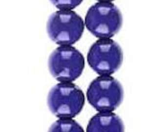 503 - Plastic, 8mm, Round, Purple - Package of 40