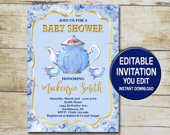 Tea baby shower | Etsy