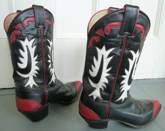 Justin Cowboy boots, size 8 1/2 B Women's fancy Western cowboy boots