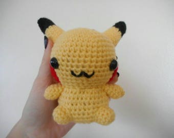 Pikachu plush/Pokemon plush/crochet Pikachu/crochet Pokemon/plush Pikachu/crochet plush/handmade plush/Pikachu stuffed animal/Pokemon Pikach