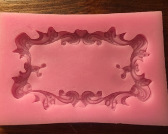 Flexible silicone mold decorated frame-Kawaii-resin-Polymer clay-chocolate-Cake-Easter-spring-Decoden-plasters