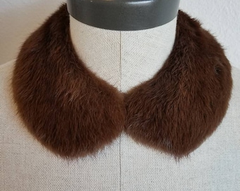 Vintage Brown Fur Collar