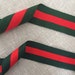 1.5", 2" Striped Grosgrain Red Green Grosgrain Flat Ribbon, Fashion Striped Trim, Christmas grosgrain ribbon