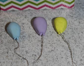 Miniature Balloons (3pc) ~ Polymer clay