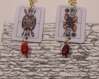 Games, three sevens, Trump, lightweight pendant earrings, (medium)