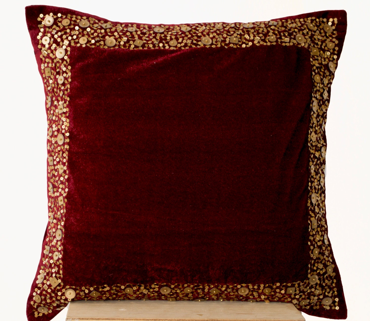 ðzoom. Velvet Throw Pillow Cover Maroon Velvet Cushion With Gold ðzoom. velvet throw pillow cover maroon velvet cushion with gold