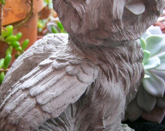 Westie Angel Statue, Concrete West Highland Terrier, Cement Garden Dog Memorial, Garden Statues, Pet Memorial, Headstone, Concrete Dog Art