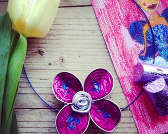 Fuchsia Flower necklace